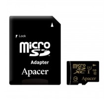 Карта памяти Apacer 8GB microSDHC UHS-I Class10 w/ 1 Adapter RP (AP8GMCSH10U1-R)