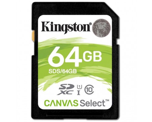 Карта пам'яті Kingston 64GB SDXC class 10 UHS-I U1 Canvas Select (SDS/64GB)