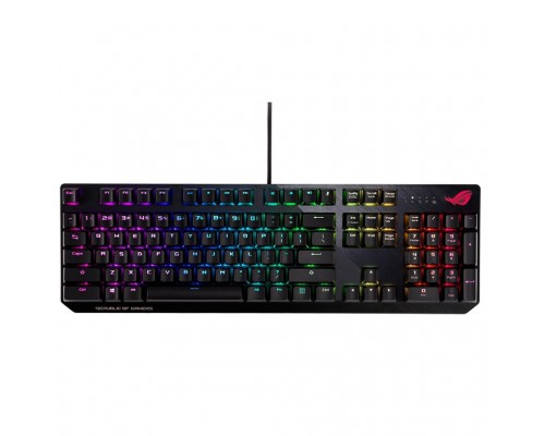 Клавіатура ASUS ROG Strix Scope USB Cherry MX Red Silent RGB Red Ru (90MP0185-B0RA00)