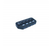 Концентратор Mediarange USB 3.0 hub 1:4, БП 5 V, black (MRCS505)