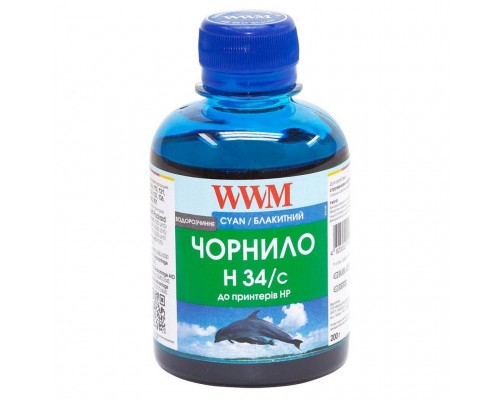 Чорнило WWM HP № 22/134/136 (8766/9361) cyan (H34/C)