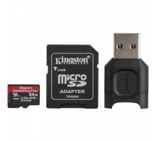 Карта пам'яті Kingston 64GB microSDXC class 10 Canvas React+ (MLPMR2/64GB)