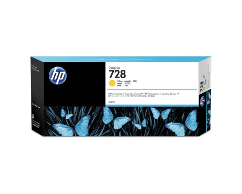 Картридж HP DJ No.728 Yellow, DesignJet T730/T830 300 ml (F9K15A)