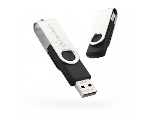 USB флеш накопичувач eXceleram 8GB P1 Series Silver/Black USB 2.0 (EXP1U2SIB08)