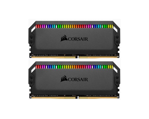 Модуль пам'яті для комп'ютера DDR4 16GB (2x8GB) 3600 MHz Dominator Platinum RGB Black CORSAIR (CMT16GX4M2C3600C18)