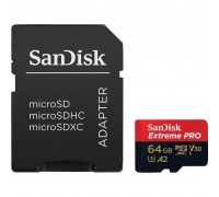 Карта пам'яті SANDISK 64GB microSDXC class 10 UHS-I U3 Extreme Pro V30 (SDSQXCY-064G-GN6MA)