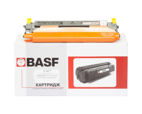 Картридж BASF для Samsung CLP-320/320N/325/CLX-3185 Yellow (KT-CLTY407S)