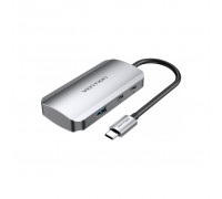 Концентратор Vention USB3.1 Type-C -> USB 3.0x3/USB-C Gen 1/PD 100W Hub 5-in-1 (TNDHB)