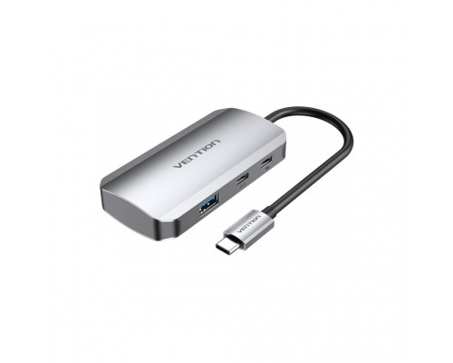 Концентратор Vention USB3.1 Type-C -> USB 3.0x3/USB-C Gen 1/PD 100W Hub 5-in-1 (TNDHB)