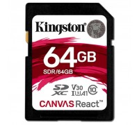 Карта пам'яті Kingston 64GB SDXC class 10 UHS-1 U3 (SDR/64GB)