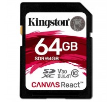 Карта пам'яті Kingston 64GB SDXC class 10 UHS-1 U3 (SDR/64GB)