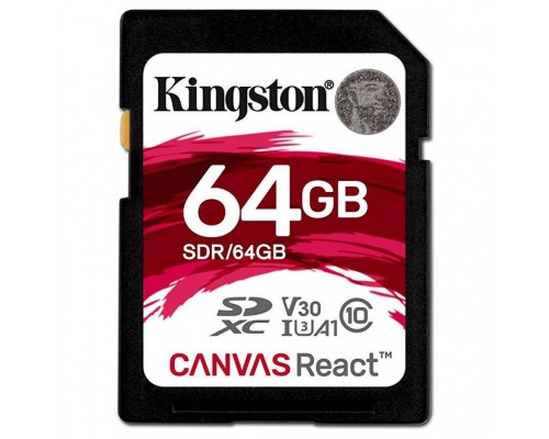 Карта пам'яті Kingston 64GB SDXC class 10 UHS-1 U3 (SDR/64GB)