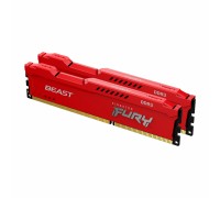 Модуль пам'яті для комп'ютера DDR3 8GB (2x4GB) 1866 MHz Fury Beast Red Kingston Fury (ex.HyperX) (KF318C10BRK2/8)