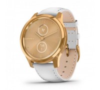 Смарт-годинник Garmin Vivomove Luxe 24K Gold PVD Stainless Steel Case with White I (010-02241-08)