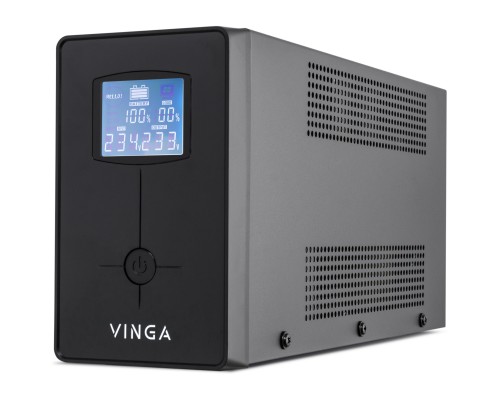 Пристрій безперебійного живлення Vinga LCD 600VA metal case (VPC-600M)