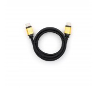 Кабель мультимедийный HDMI to HDMI 3.0 m V2.0 metal Vinga (VCPDCHDMI2VMM3BK)