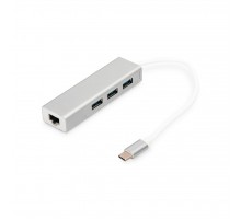 Концентратор Digitus USB-C - USB 3.0 3 Port Hub + Gigabit Ethernet (DA-70255)