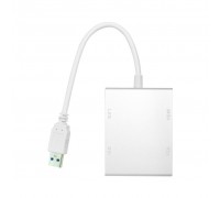 Перехідник USB 3.0 to HDMI, DVI, VGA, RJ45 Gigabit Ethernet PowerPlant (CA912087)
