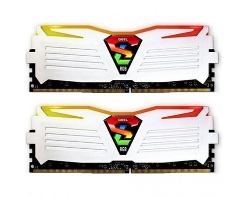 Модуль пам'яті для комп'ютера DDR4 16GB (2x8GB) 3200 MHz Super Luce White RGB LED GEIL (GLWC416GB3200C16ADC)