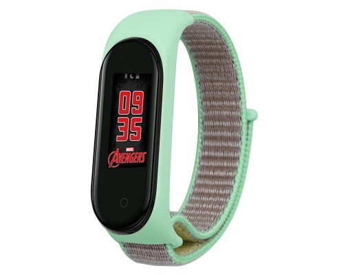 Ремінець до фітнес браслета BeCover Nylon Style для Xiaomi Mi Smart Band 5/6 Green-Sand (705419)