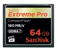 Карта памяти SANDISK Compact Flash Card 64Gb Extreme PRO (SDCFXPS-064G-X46)