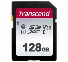 Карта памяти Transcend 128GB SDXC class 10 UHS-I U3 V30 (TS128GSDC300S)