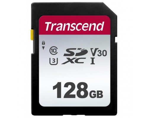 Карта памяти Transcend 128GB SDXC class 10 UHS-I U3 V30 (TS128GSDC300S)