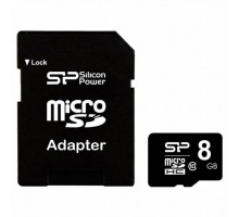 Карта пам'яті Silicon Power 8GB microSD class 10 (SP008GBSTH010V10SP)