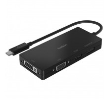 Переходник USB-C to HDMI, VGA, DVI, DisplayPort, black Belkin (AVC003BTBK)