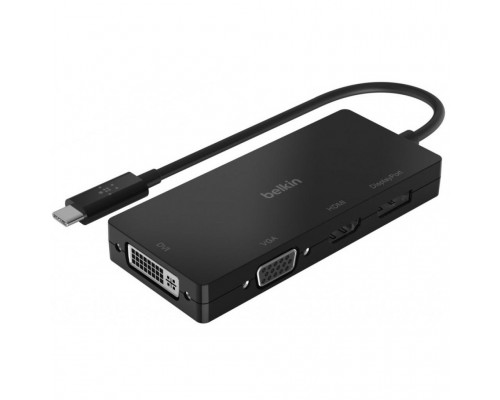 Перехідник USB-C to HDMI, VGA, DVI, DisplayPort, black Belkin (AVC003BTBK)