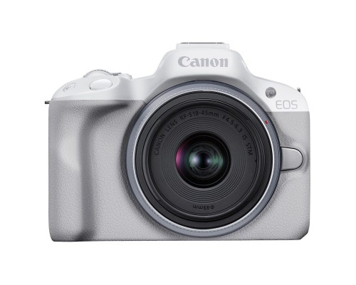 Цифровий фотоапарат Canon EOS R50 + RF-S 18-45 IS STM White (5812C030)