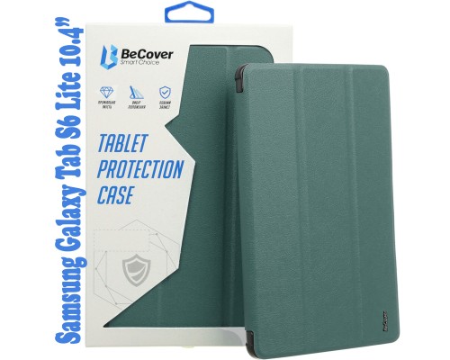 Чохол до планшета BeCover Soft Edge Pencil Mount Samsung Galaxy Tab S6 Lite 10.4 P610/P613/P615/P619 Dark Green (708353)