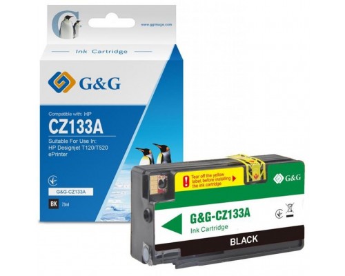 Картридж G&G HP Designjet T120/T520 Black (G&G-CZ133A)