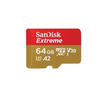 Карта пам'яті SanDisk 64GB microSD class 10 UHS-I U3 V30 Extreme (SDSQXAH-064G-GN6MN)