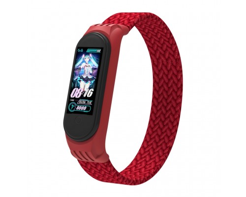 Ремінець до фітнес браслета Armorstandart Braided Solo Loop для Xiaomi Mi Band 4/5/6 Red size S (ARM59182)