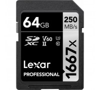 Карта памяти Lexar 64GB SDHC class 10 UHS-II 1667x (LSD64GCB1667)