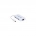 Концентратор Intracom Manhattan Type-C Hub 3-port USB3.0 + RJ45 Gigabit Ethernet White (507608)