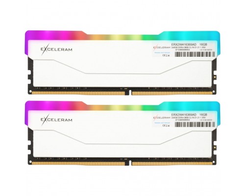 Модуль памяти для компьютера DDR4 16GB (2x8GB) 3600 MHz RGB X2 Series White eXceleram (ERX2W416369AD)