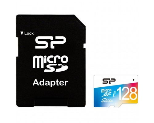 Карта пам'яті Silicon Power 128GB microSD class10 UHS-I Elite COLOR (SP128GBSTXBU1V20SP)