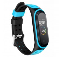 Ремінець до фітнес браслета BeCover Colour Style для Xiaomi Mi Smart Band 5 Black-Blue (705154)