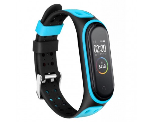 Ремінець до фітнес браслета BeCover Colour Style для Xiaomi Mi Smart Band 5 Black-Blue (705154)