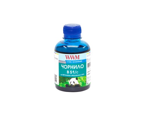 Чорнило WWM Brother DCP-T300/T500W/T700W 200г Cyan Water-soluble (B51/C)