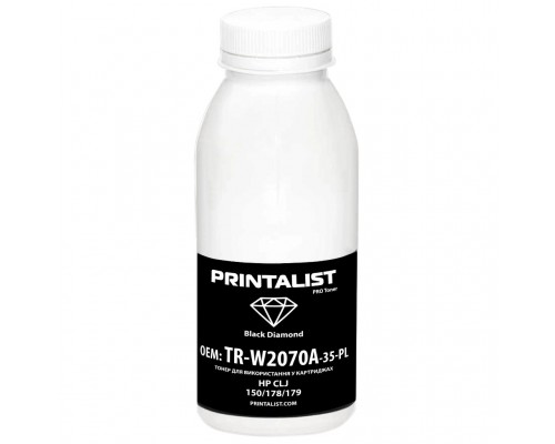 Тонер HP CLJ 150/178/179, 30г Black Printalist (TR-W2070A-35-PL)