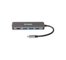 Концентратор D-Link USB-C 3xUSB3.0, 1xUSB-C, 1xHDMI (DUB-2333)