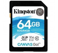 Карта пам'яті Kingston 64GB SDXC class 10 UHS-I U3 Canvas Go (SDG/64GB)