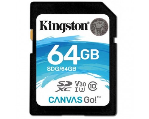 Карта пам'яті Kingston 64GB SDXC class 10 UHS-I U3 Canvas Go (SDG/64GB)