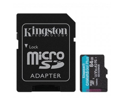 Карта пам'яті Kingston 64GB microSDXC class 10 UHS-I U3 A2 Canvas Go Plus (SDCG3/64GB)