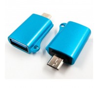 Перехідник OTG USB - Micro-USB blue Dengos (ADP-020)