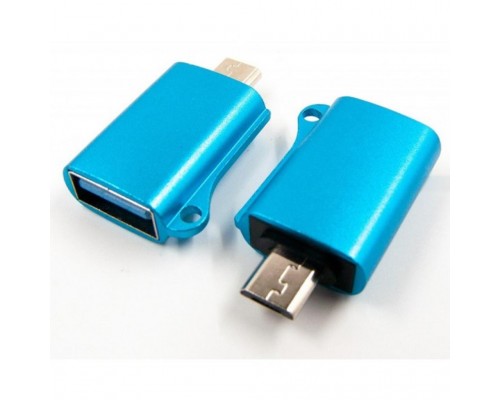Переходник OTG USB - Micro-USB blue Dengos (ADP-020)