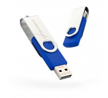 USB флеш накопичувач eXceleram 8GB P1 Series Silver/Blue USB 2.0 (EXP1U2SIBL08)